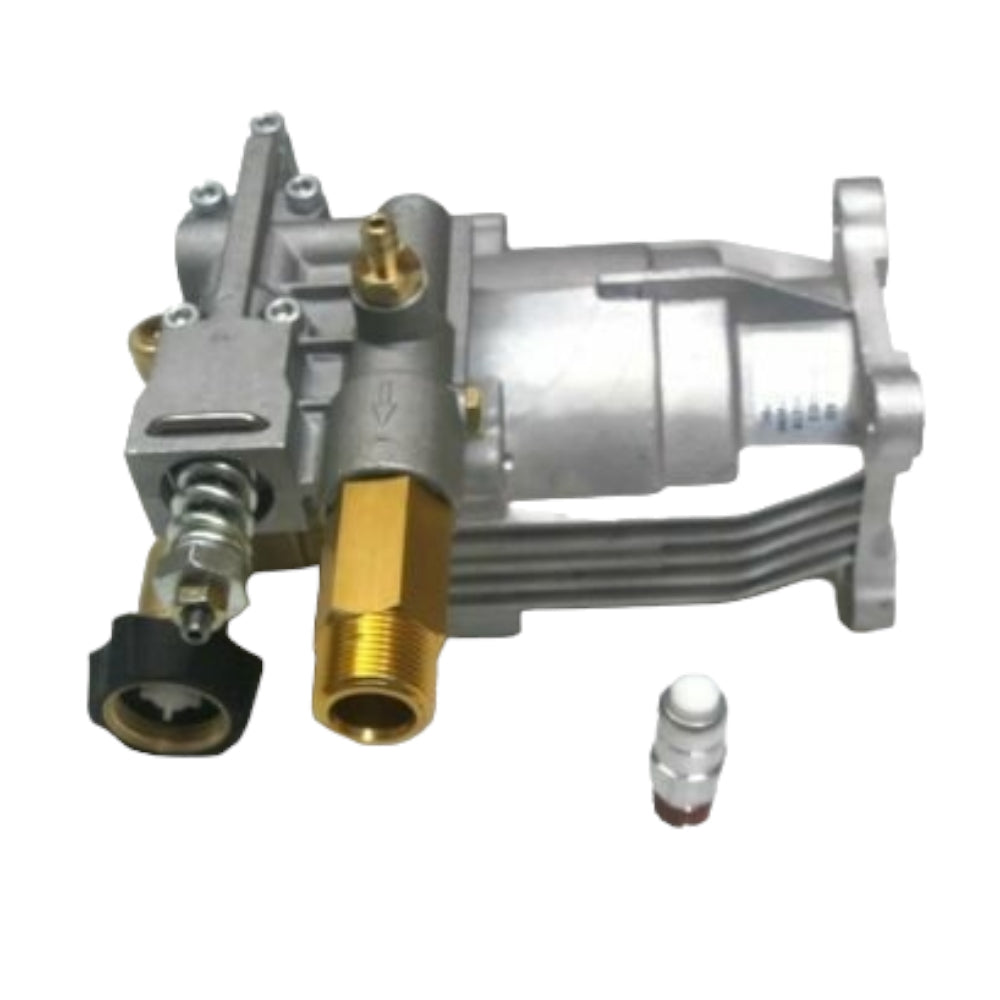 Bomba de lavado a presión con cabezal de latón horizontal, pieza comprobada, se adapta a muchas marcas y modelos con eje de 3/4 de pulgada, solo 3000 psi