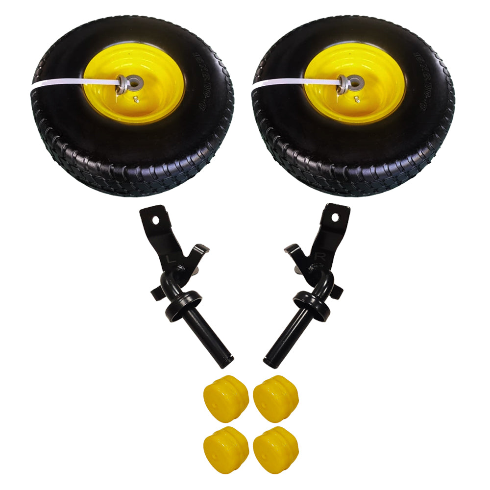 Proven Part 2-Pack Foam Filled Tire and Rim 15x6-6 For John Deere LT133 LA115 D100 With Wheel Spindles