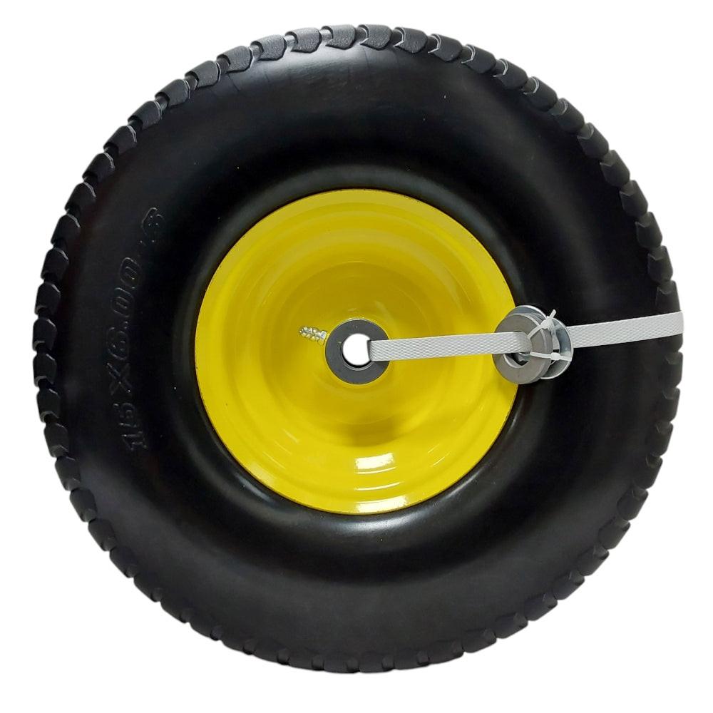 Proven Part Front Foam Filled Tire and Rim 15x6-6 For John Deere 100 and 300 Series With Dust Caps