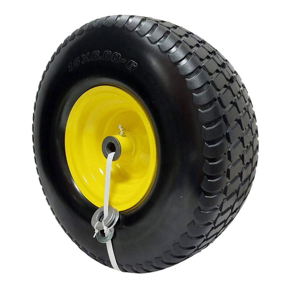 Proven Part Front Foam Filled Tire and Rim 15x6-6 For John Deere 100 and 300 Series With Dust Caps