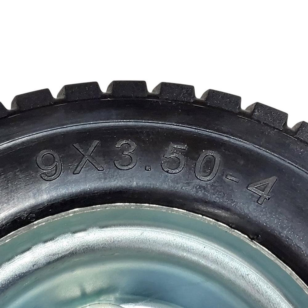 Pieza probada (1) Neumático 9X3.5-4 Sólido no plano Compatible con sistema Velke de 2 ruedas Se adapta a 72410088 Vkxwheel 10816 Incluye rodamientos Se adapta a 77410031 77410030 Vkxrlbrg Vkxbrgrtnr