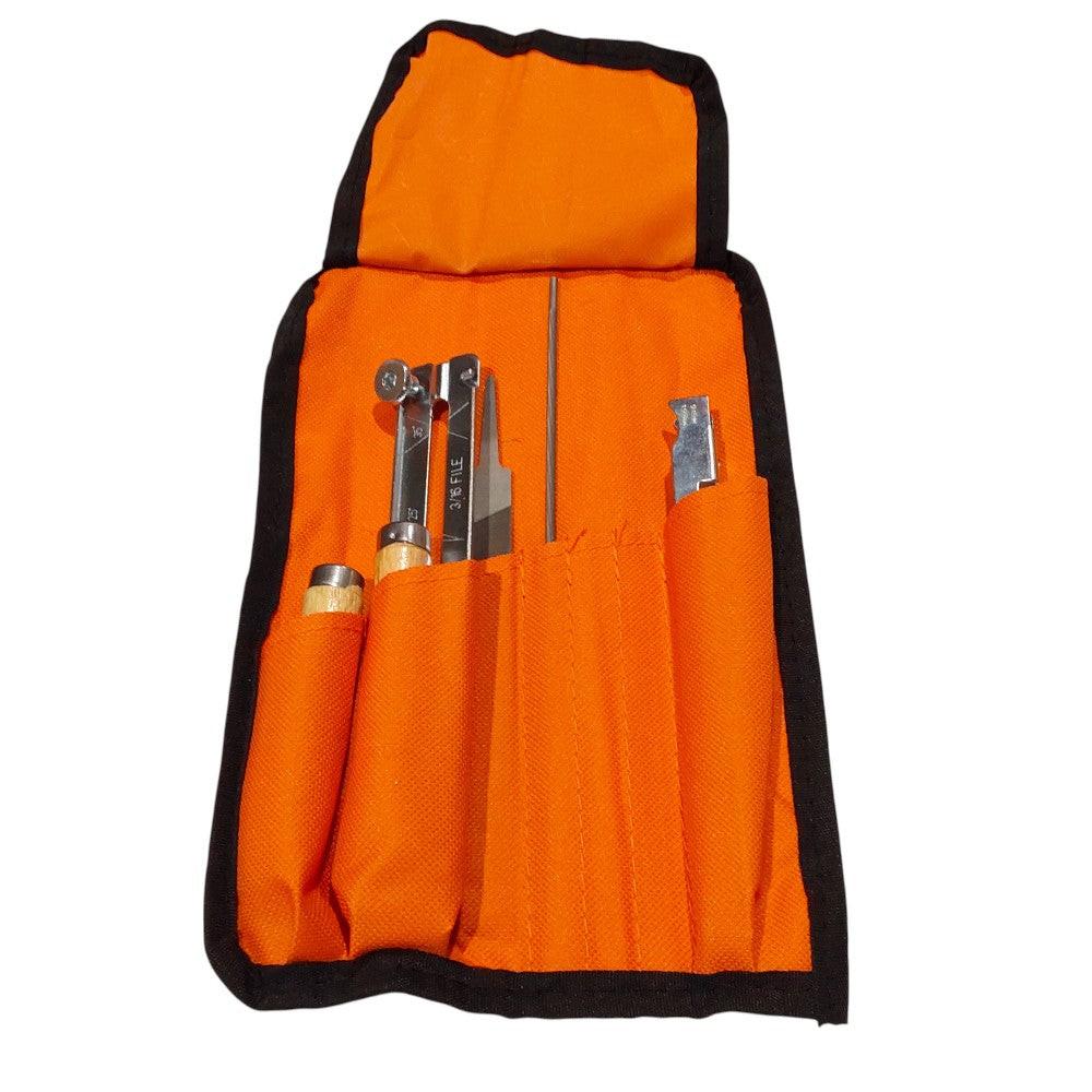Proven Part 1/8" Chain File Sharpening Kit Includes 2 Files, 2 Handles and File Holder