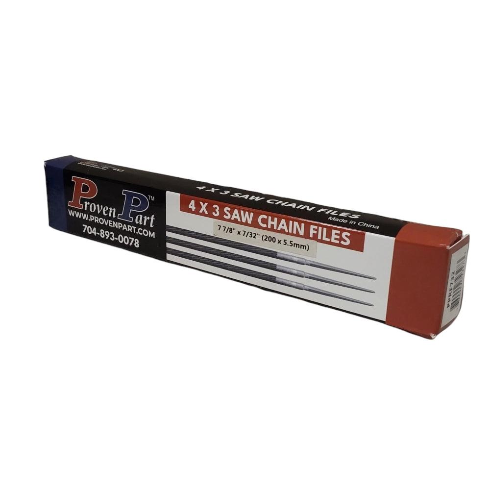 Proven Part Chain Sharpening Files 3-Pack 7/32 5.5mm For 3/8" and .404 Saw Chain