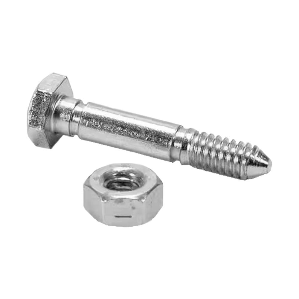 Pasador y tuerca de corte de pieza probada, compatible con Am123342, compatible con soplador de nieve Ariens 532005 53200500