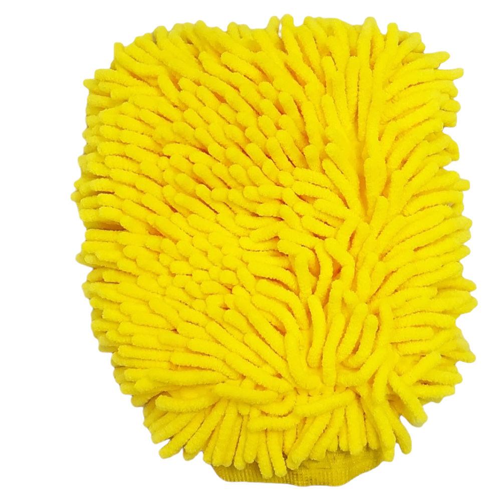 Guante de limpieza para lavado del hogar, manopla de microfibra amarilla para coche, cocina, pieza probada, nuevo 