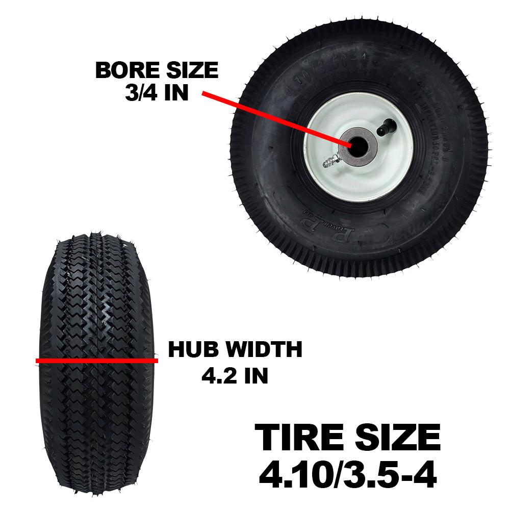 Proven Part Set of Air Filled Tubeless Front Wheel Assembly For Toro TimeCutter Z 105-3471