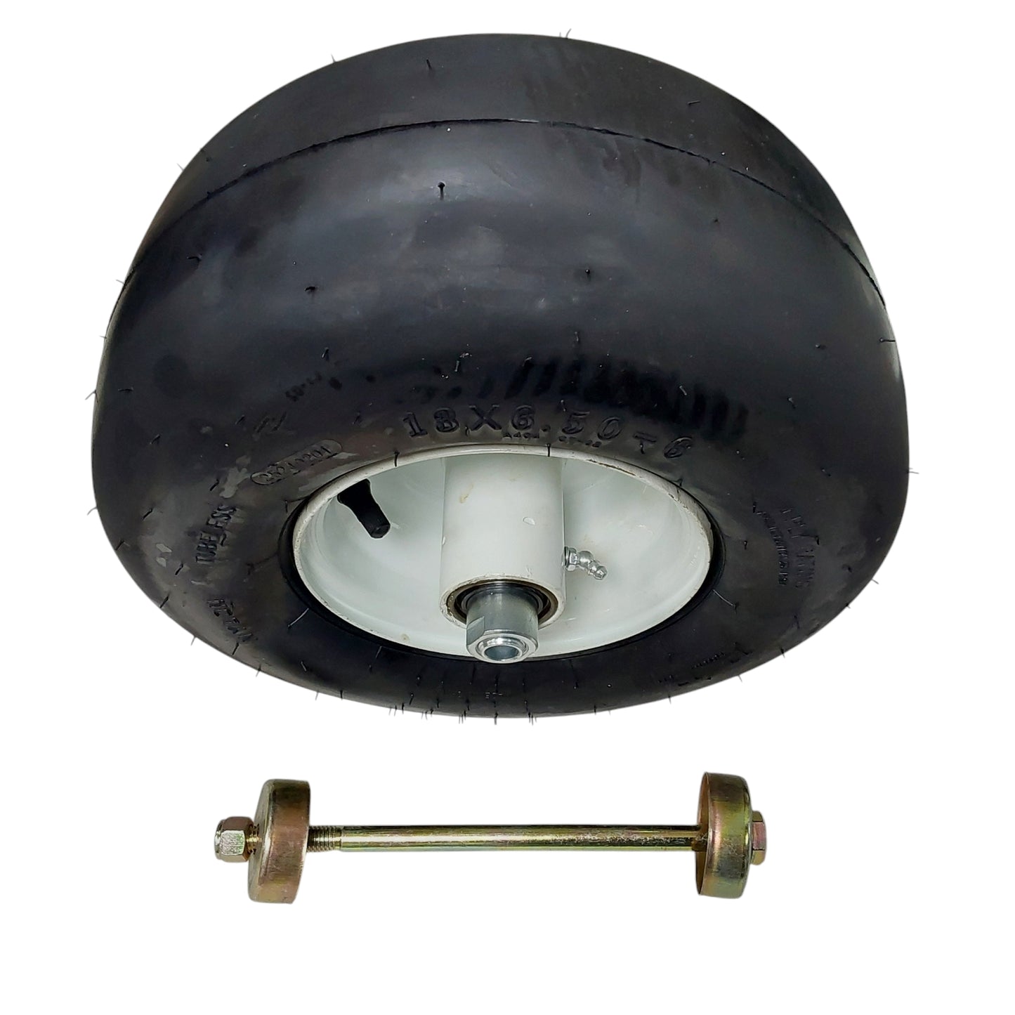 Proven Part 1- Tubeless Air Filled 13X6.50-6 Tire White Rim Fits Exmark Fits Toro 127-9528