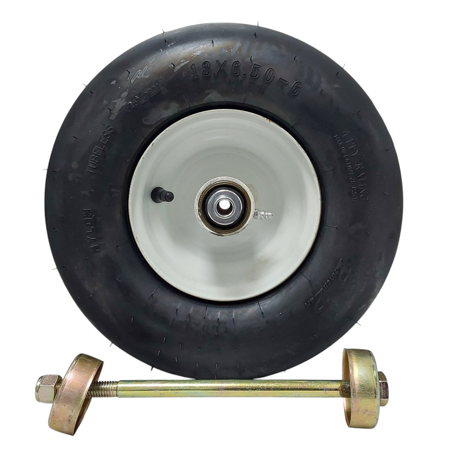 Proven Part 13X6.50-6 Tubeless Tire White Rim For Exmark and Toro