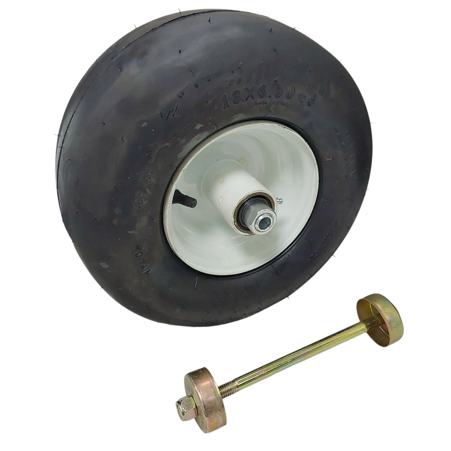 Proven Part 1- Tubeless Air Filled 13X6.50-6 Tire White Rim Fits Exmark Fits Toro 127-9528