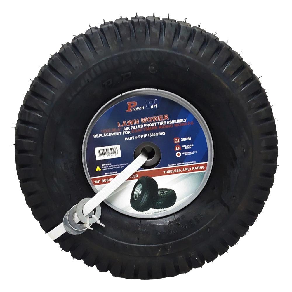 Proven Part Front Tire and Rim 15x6-6 For Craftsman For MTD For Cub Cadet