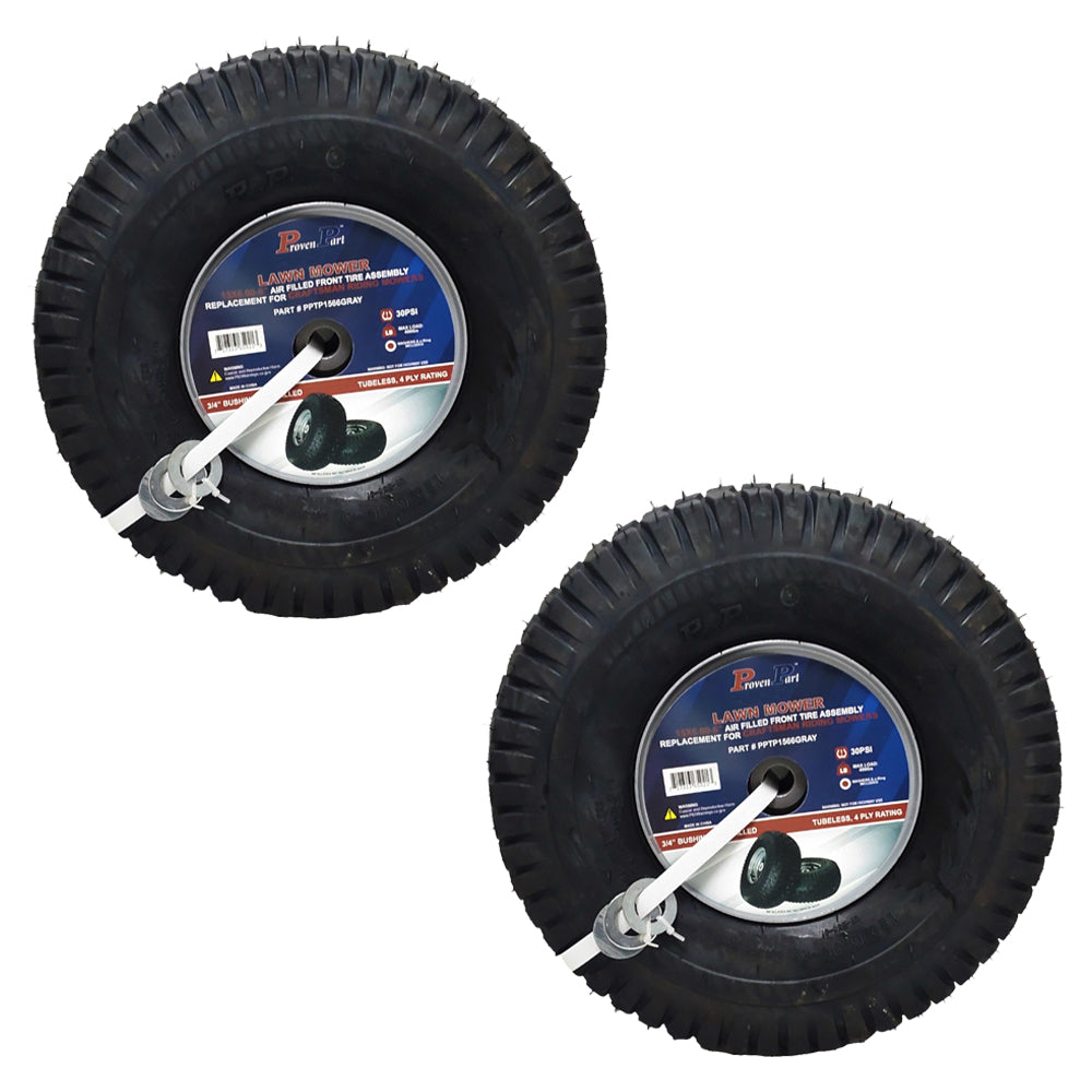 Proven Part Lawn Mower Front Tire and Rim 15x6-6 For Craftsman For Husqvarna For Cub Cadet