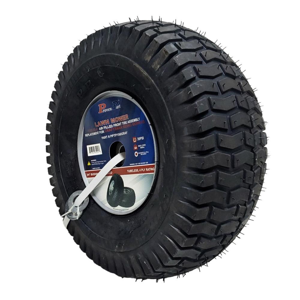 Proven Part Front Tire and Rim 15x6-6 For Craftsman 634-05067-0961 For Husqvarna 532122073
