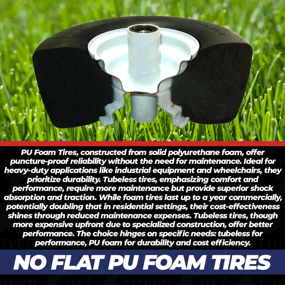 Proven Part Set Of 2 No-Flat Solid Puncture Proof Rear Wheel Tire Assembly 4.10X3.50X6 For 4164204 For Walk Behind Blowers - Proven Part