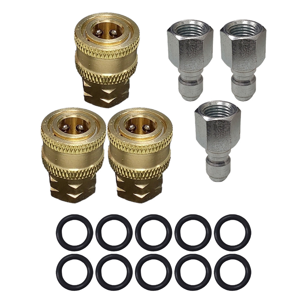 Proven Part 1/4" Quick Connect X 1/4" Npt Female, 1/4"m Quick Connect X 1/4" Female and 1/4" High Temperature 450°F O-Ring