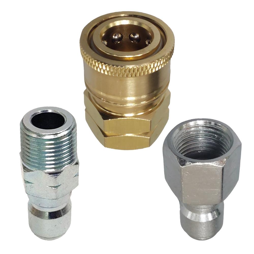 Proven Part Quick Connect To 3/8" Female, Plug 3/8" Female Stainless and 3/8" Male Quick Connect Plug