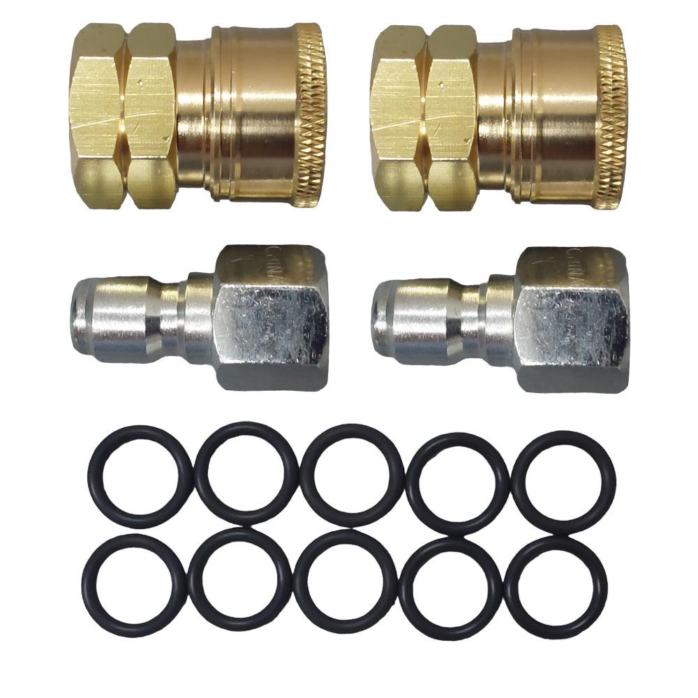 Proven Part Quick Connect To 3/8" Female ( 2 PK ) Plug 3/8" Female Stainless ( 2 ) 3/8" High Temperature O-Rings ( 10 PK )