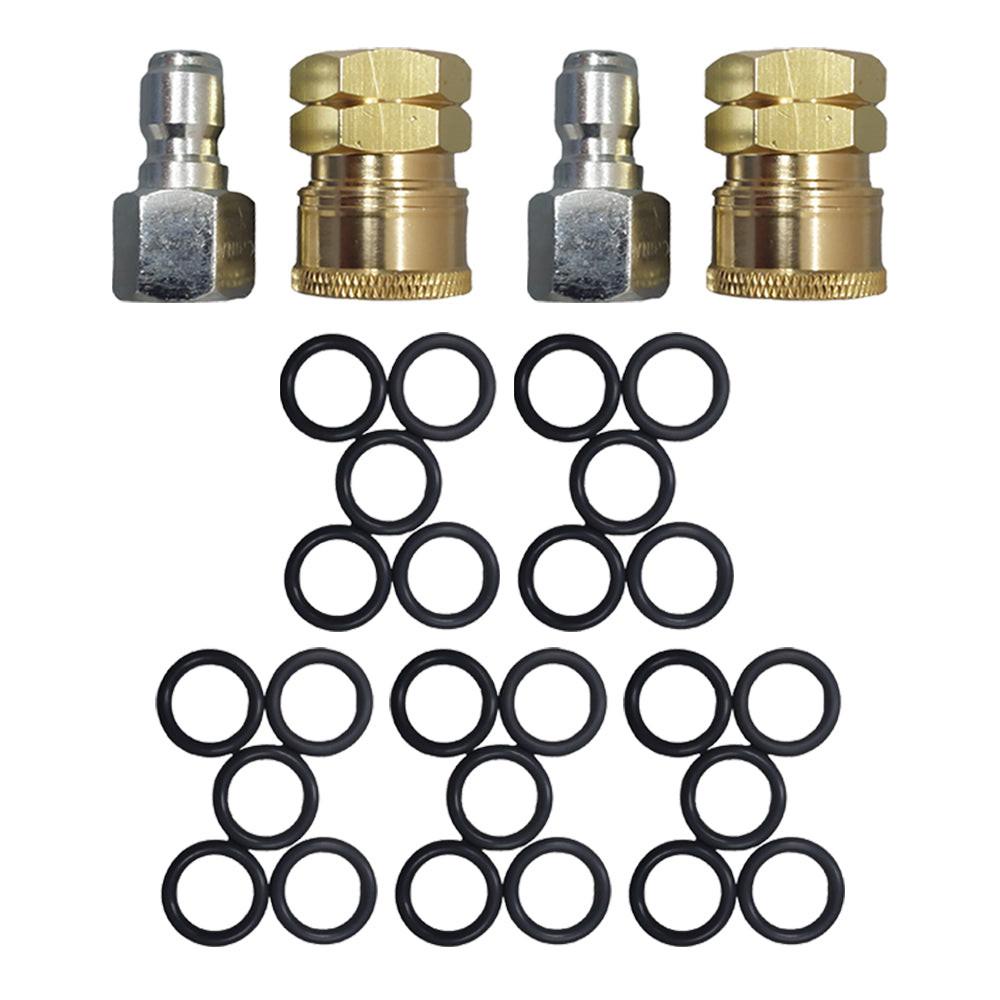 Proven Part 2- Quick Connect To 3/8" Female, 2- Plug 3/8" Female Stainless 25 PK 3/8" High Temperature O-Rings