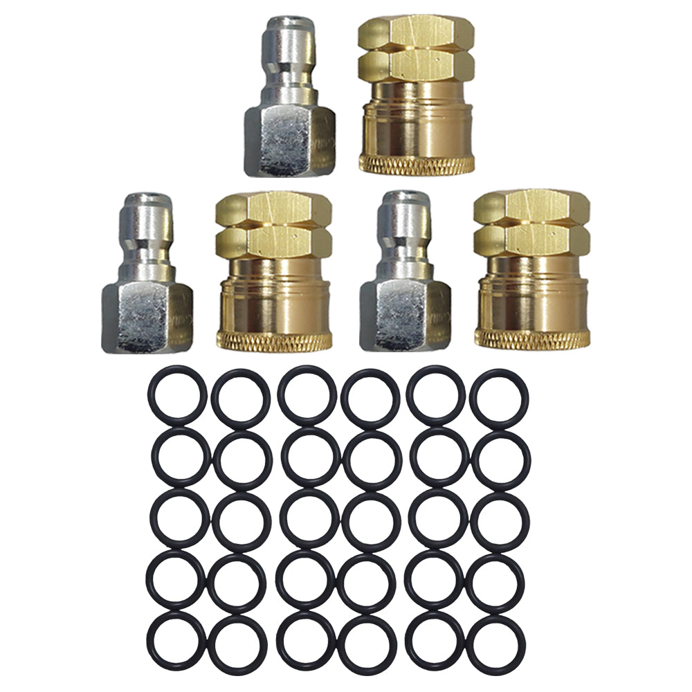 Proven Part 3- Quick Connect To 3/8" Female, 3- Plug 3/8" Female Stainless 30 PK 3/8" High Temperature O-Rings
