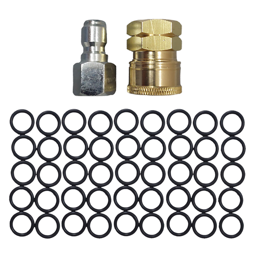 Proven Part Quick Connect To 3/8" Female Plug, 3/8" Female Stainless, 45 PK 3/8" High Temperature O-Rings