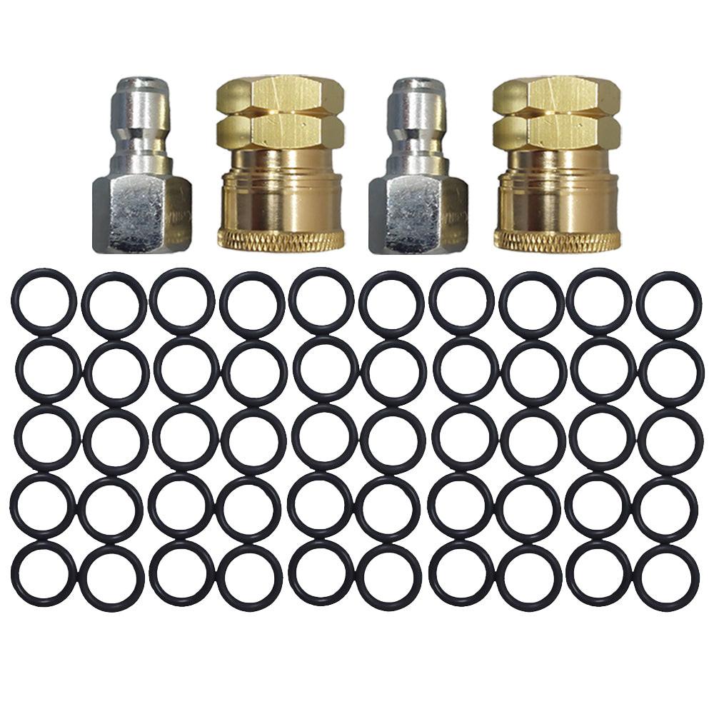 Proven Part 2 PK Quick Connect To 3/8" Female Plug, 2 PK 3/8" Female Stainless, 50 PK 3/8" High Temperature O-Rings