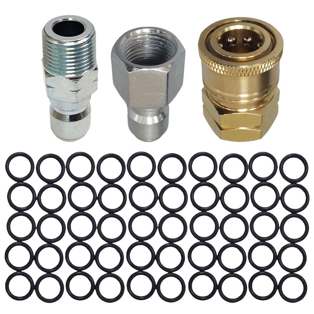 Proven Part Quick Connect To 3/8" Female, Plug 3/8" Female Stainless, 50 PK 3/8" High Temperature O- Rings, 3/8" Male Quick Connect Plug