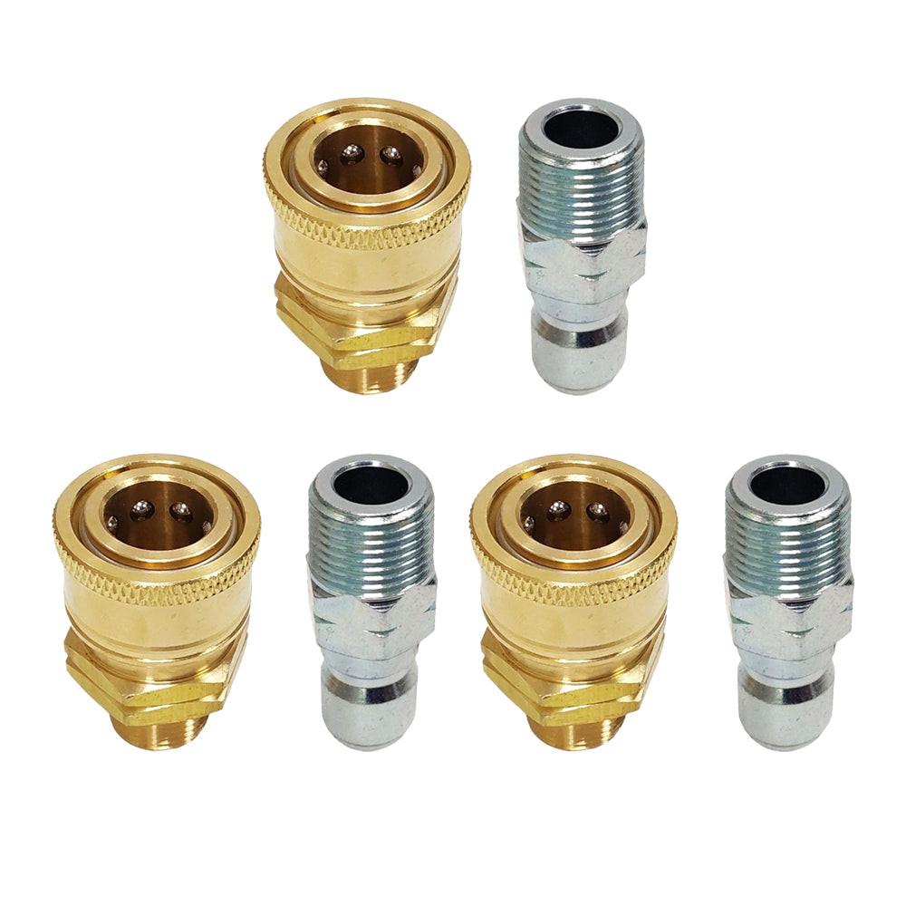 Proven Part 3/8" Male Quick Connect Plug, 3/8" Quick Connect to 3/8" MNPT
