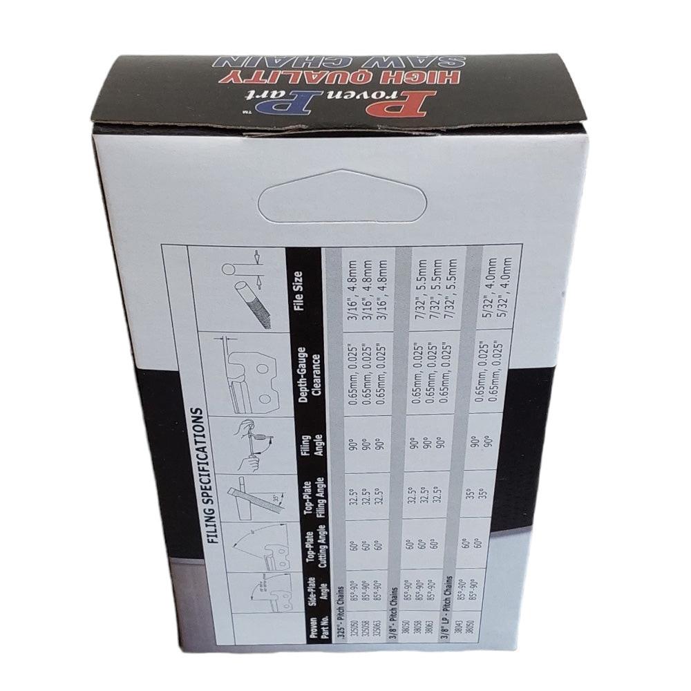 Proven Part 3-14" Chain 3610-005-0050Bar 3/8" LP .043" 50DL, 2 Qt Chain Bar Oil, Vise, (12)5/32" Files