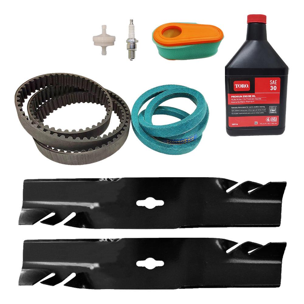 Proven Part Maintenance Kit Drive Timing Belts Gator Style Blades Fits Toro 30" TimeMaster, 20199, 20199, 20200, 20975, 20977, 22205TE, 22207