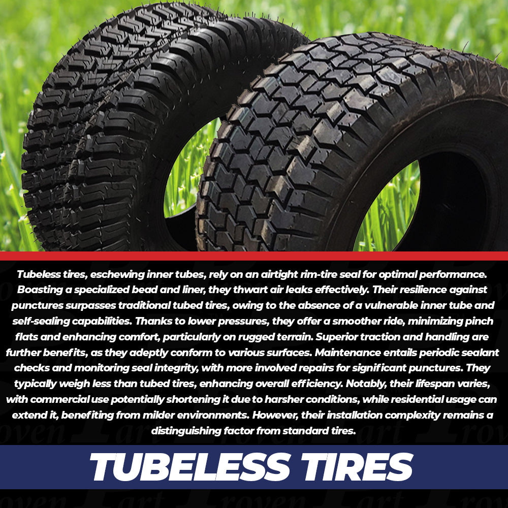 Proven Part Lawn Mower Tire 20 x 12-10 4 PLY For Garden Tractors Riding Mowers, Tubeless