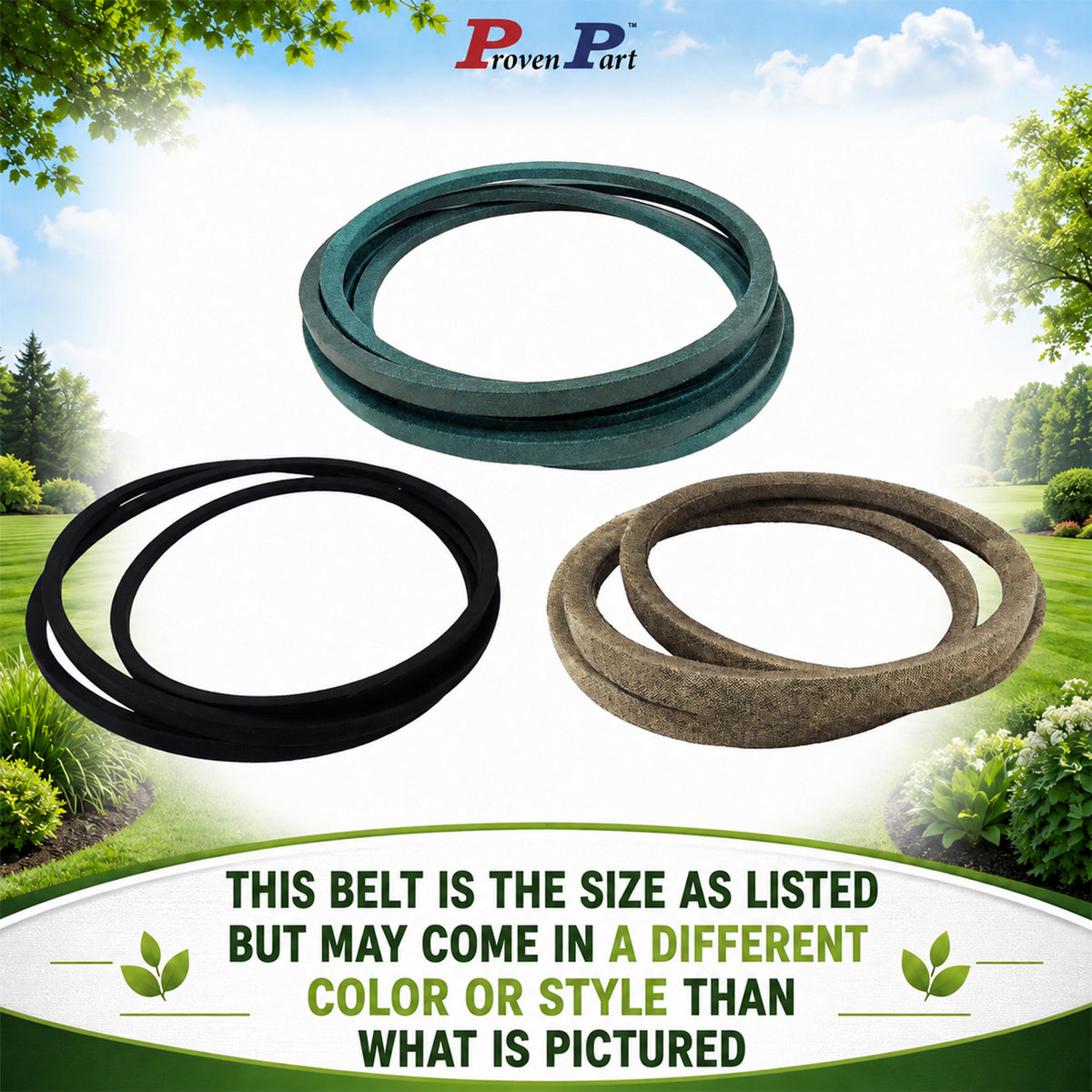Proven Part Reinforced Deck Belt 5/8" x 150" Fits Briggs 84006540, Fits John Deere TCU16092
