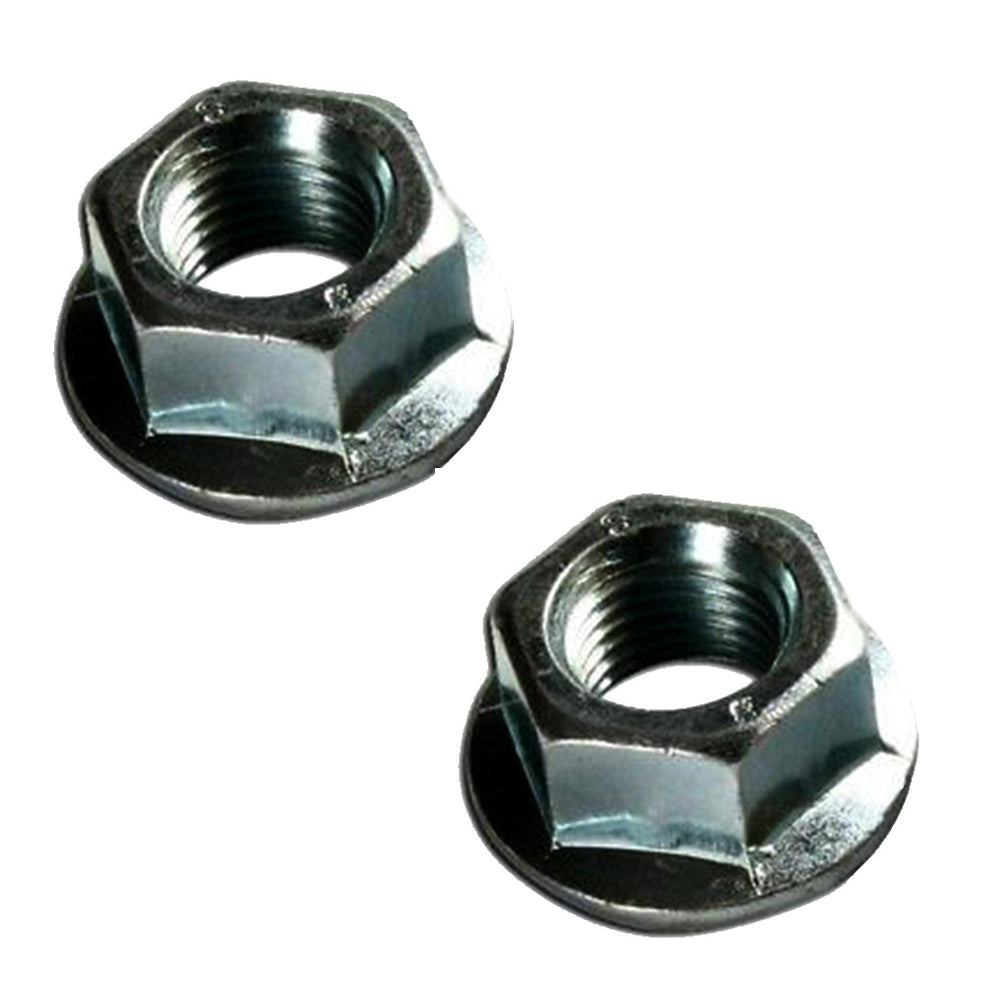 M6 flange nut 2-pack, metallic hex nuts with flanged base
