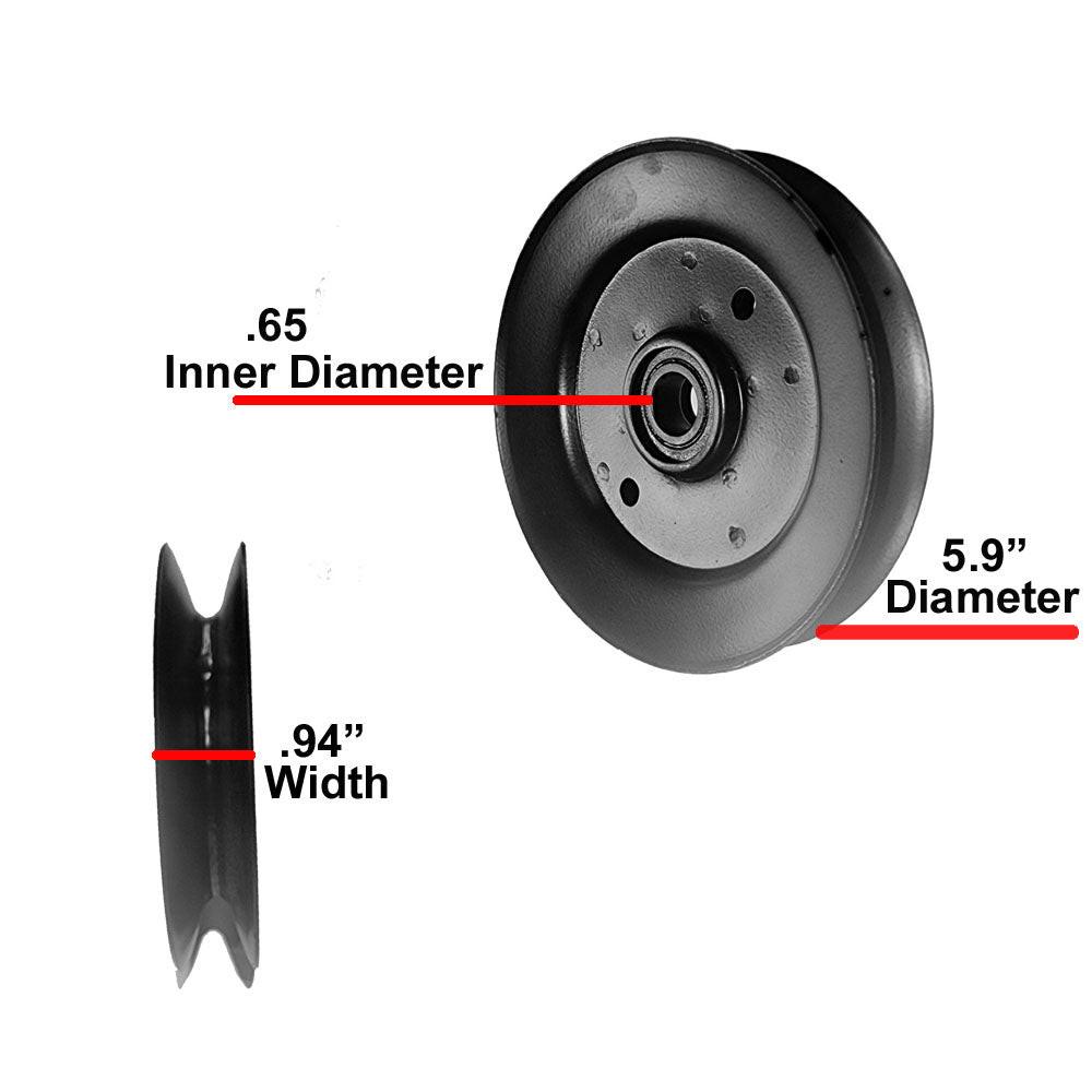 Proven Part 1-633166 109-4199-SL Engine Pulley And Belt For Exmark 74432, 74433, 74434, 74437