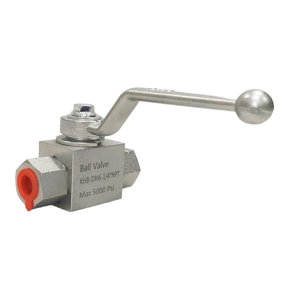 Proven Part Hydraulic High Pressure Shut-Off Ball Valve 2 Way 1/4 Inch Npt 5000 PSI