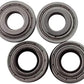 SET OF 4 BEARINGS REPLACE 77410036 GREASED AND SEALED COMPATIBLE WITH STANDER B 11X4-5 SOLID NO FLAT FRONT TIRE 72460040