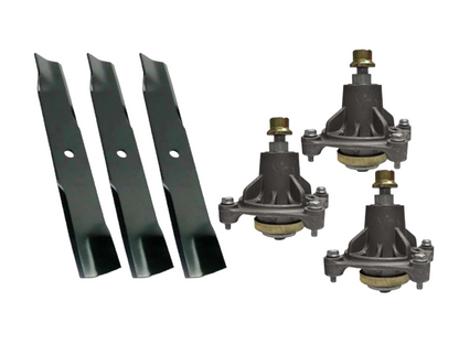 Proven Part Deck Rebuild Kit Spindles Blades For Compatible With Hustler 604214 603995 783753 795526