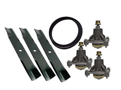 Proven Part Deck Rebuild Kit Spindles Blades Belt For Compatible With Hustler 604214 603995 783753 795526 791988