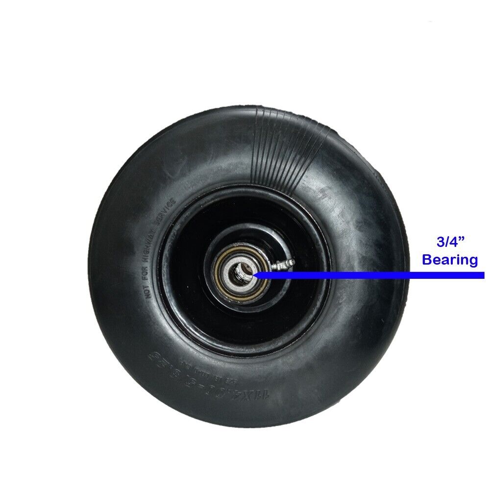 Proven Part 2-Pack No-Flat Tire 11X4-5 Solid Rubber Fits Stander 72460026