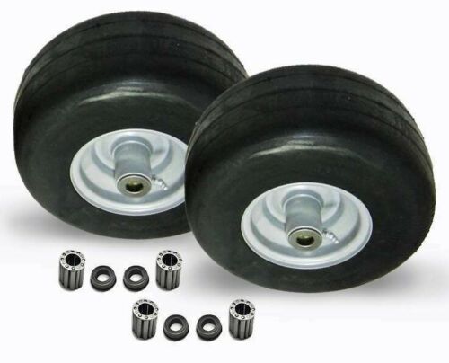 2 PACK 11X4X5 NO FLAT TIRES COMPATIBLE WITH FERRIS FRONT TIRE ASSEMBLY 5100715 INCLUDES BEARINGS FIT 5021043 5101418X1